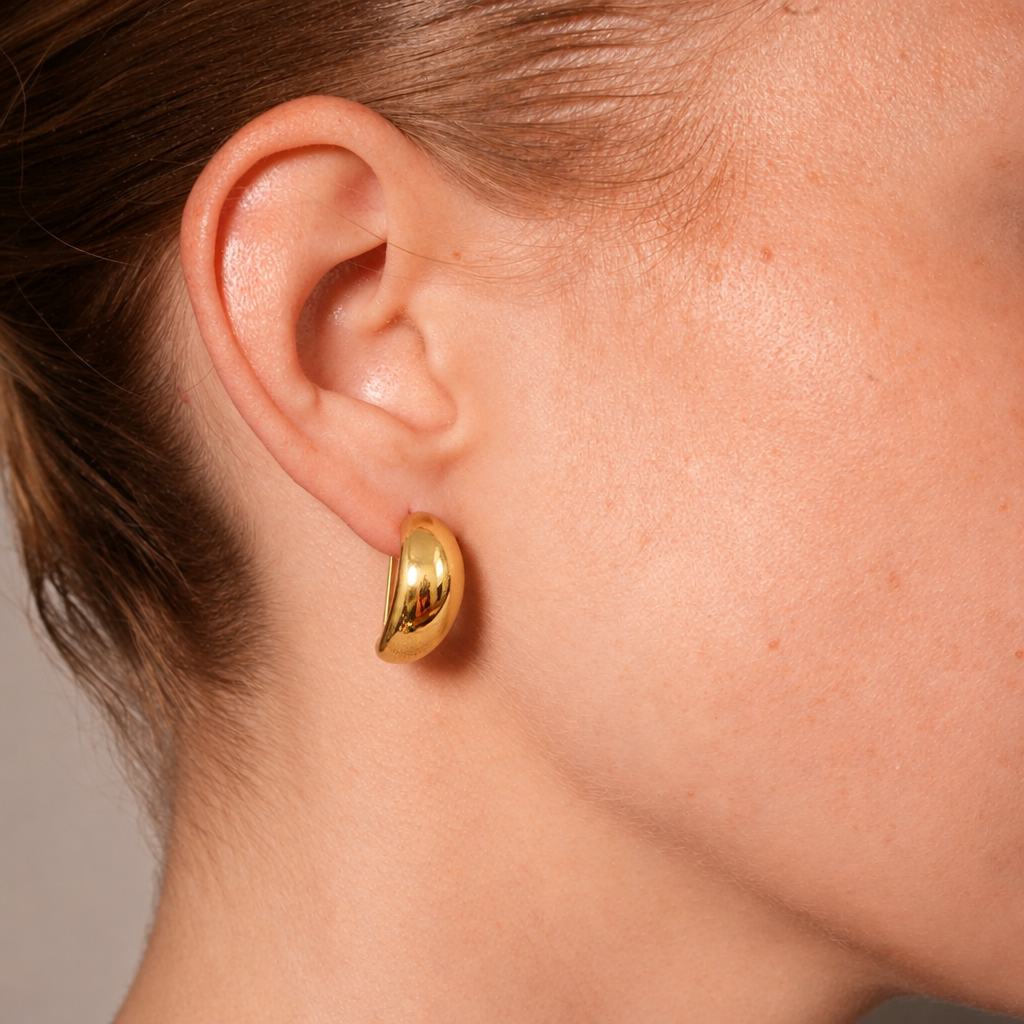 Nubia chunky crescent hoop earrings – byjoler