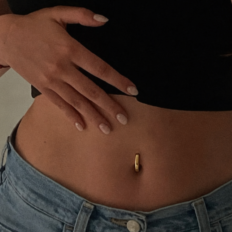 Hot Glossy Twist Female Belly Ring Puncture