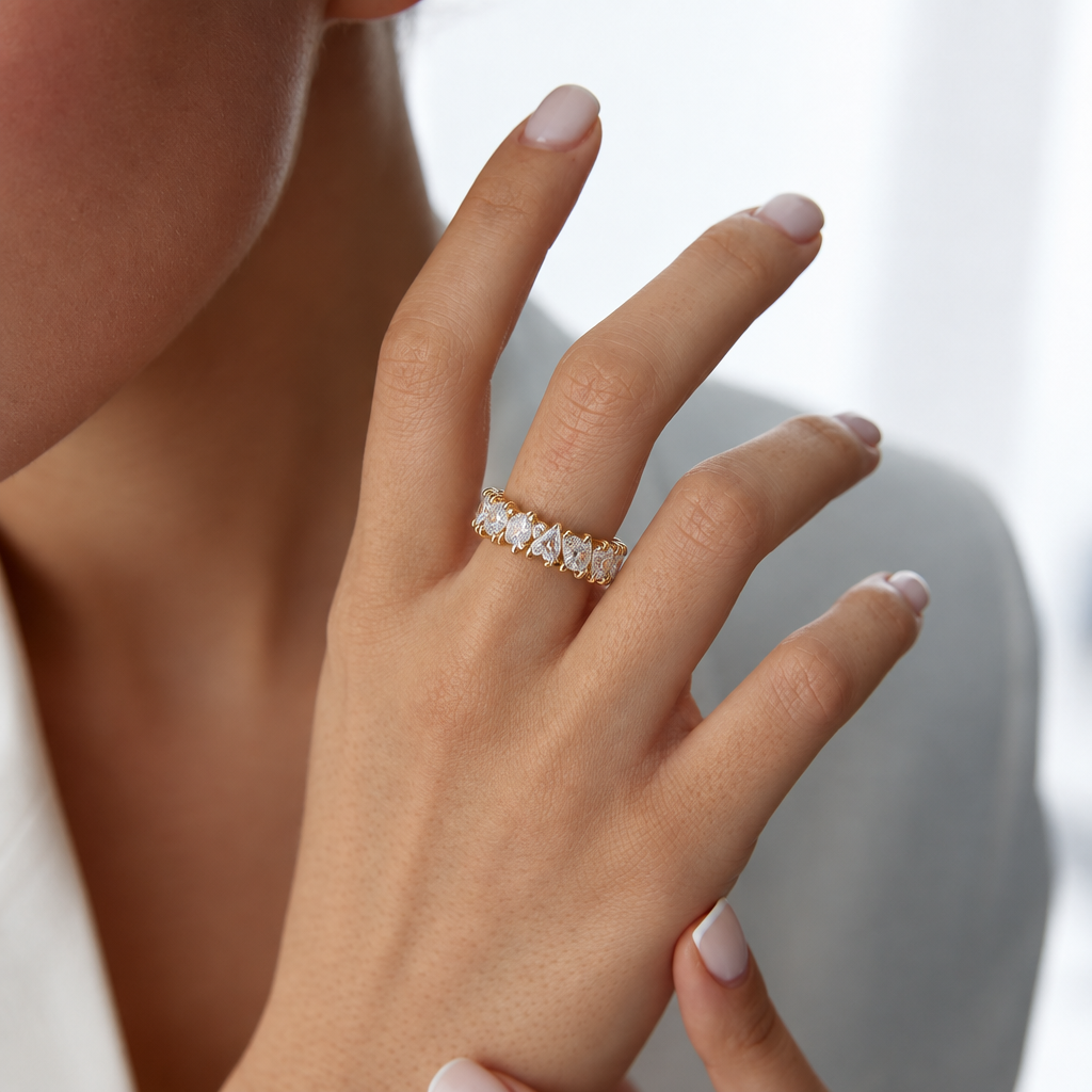 Bling heart cubic zirconia ring – byjoler