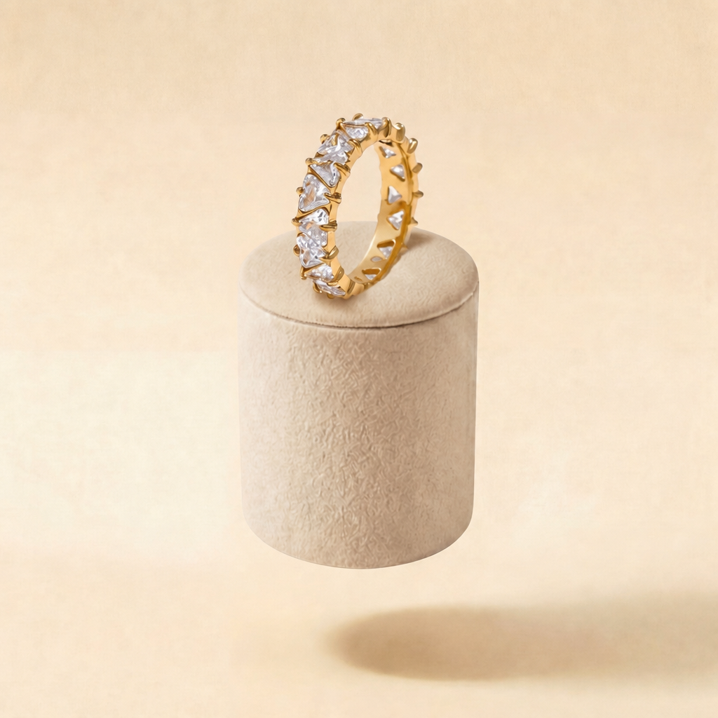 Bling heart cubic zirconia ring – byjoler