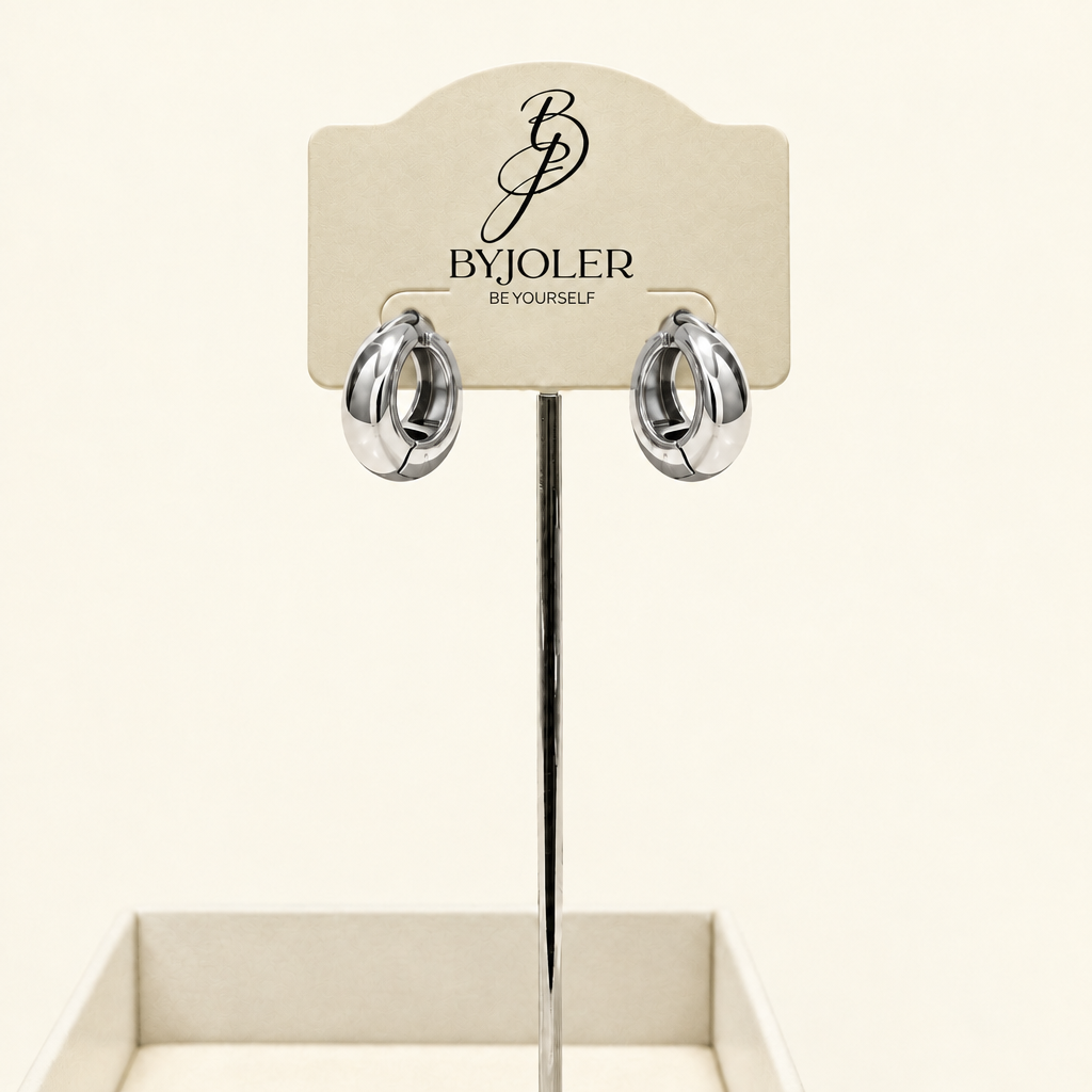 Sasha chunky dome hoop earrings – byjoler