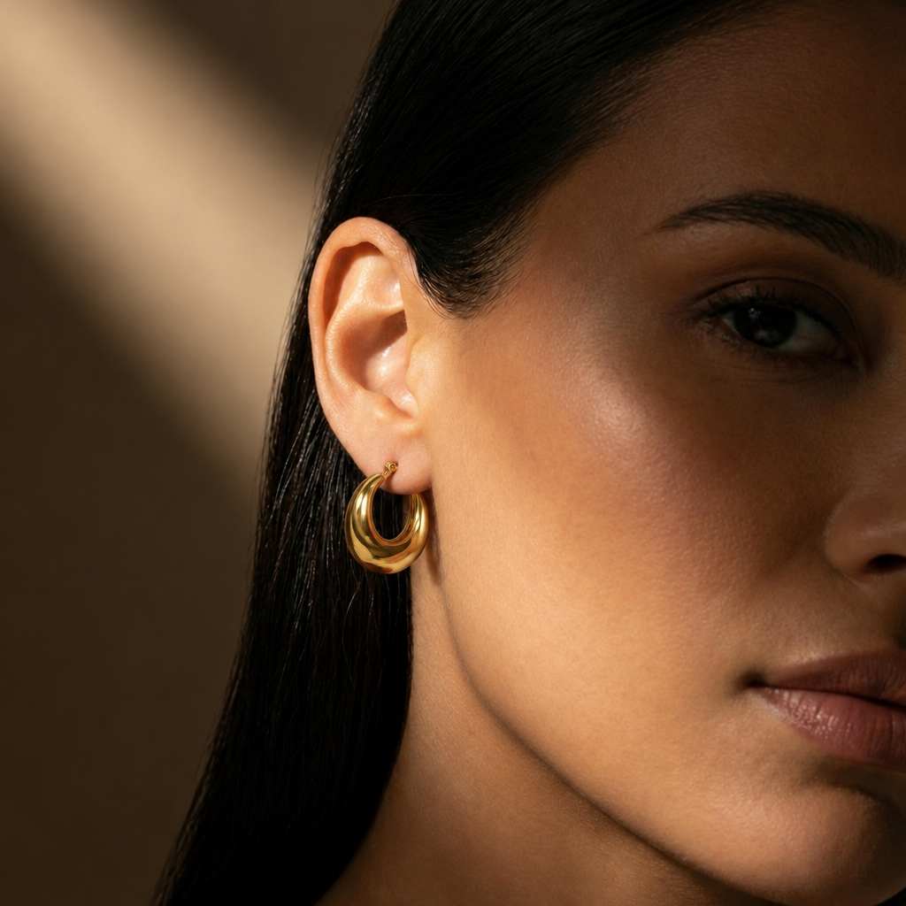 Bastet layered chunky hoop earrings – byjoler