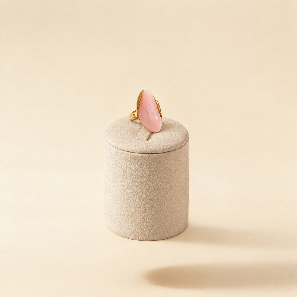 Izi resin geometric adjustable ring in gold PVD steel – byjoler