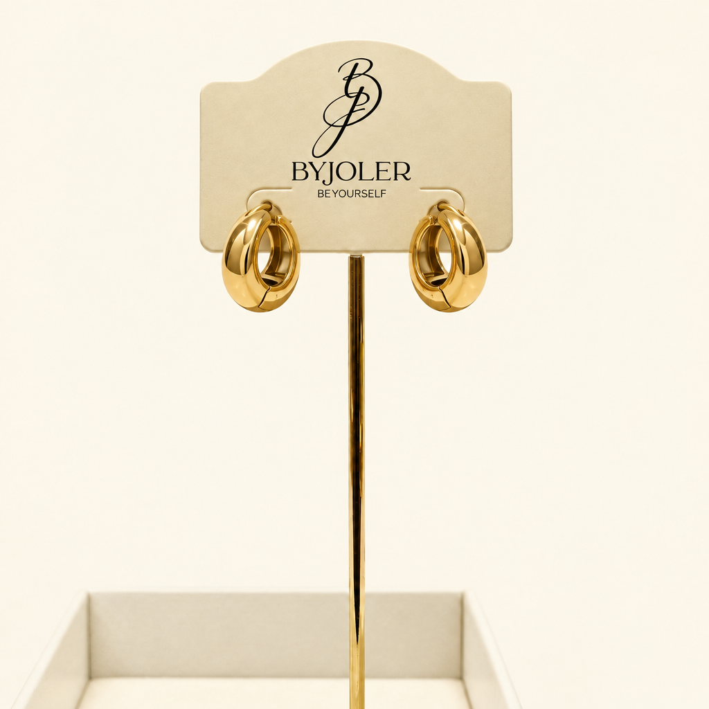Sasha chunky dome hoop earrings – byjoler