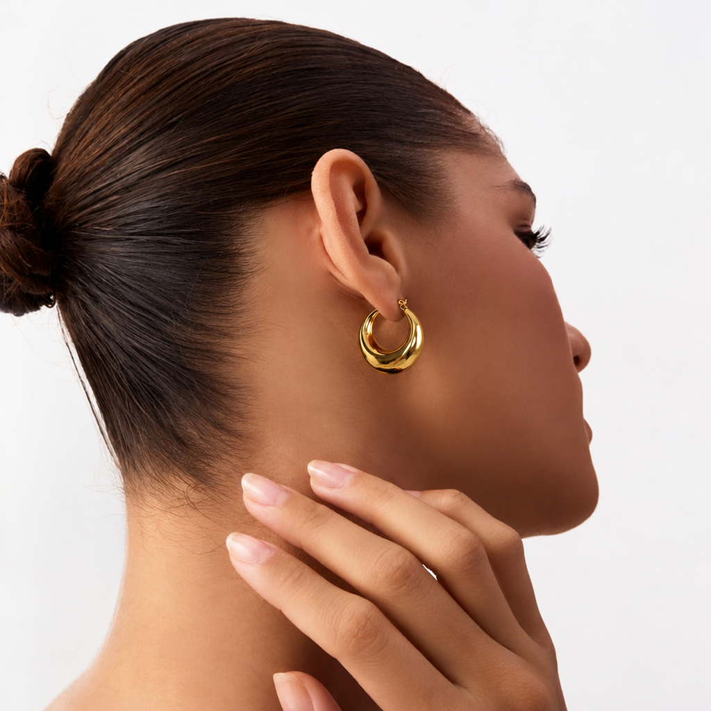 Bastet layered chunky hoop earrings – byjoler