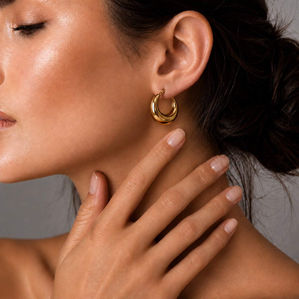 Bastet layered chunky hoop earrings – byjoler